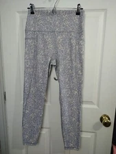 RBX Woman M Leggings Stretch Super Soft Grey Animal Print Yoga 7/8 Leg
