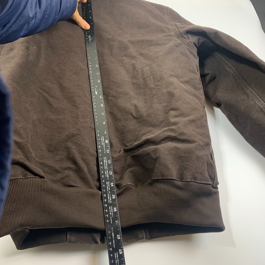 Carhartt Boys Brown Duck Canvas Hooded Full Zip Jacket Sz Large (12-14)