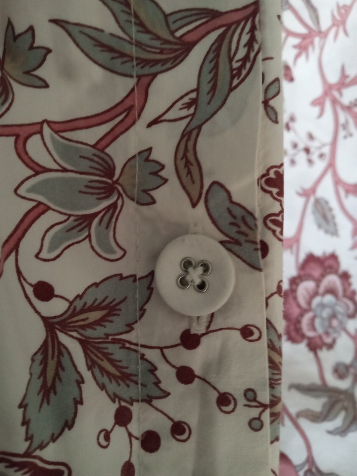 IKEA King Size Duvet Cover White with Red and Gray Floral Pattern eBay