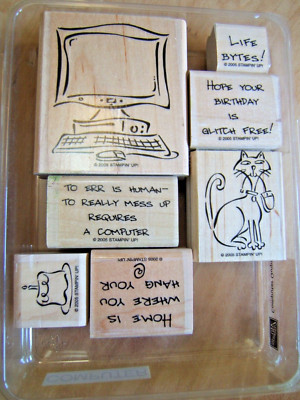 Stampin Up Computer Quips Set Rubber Stamps | eBay