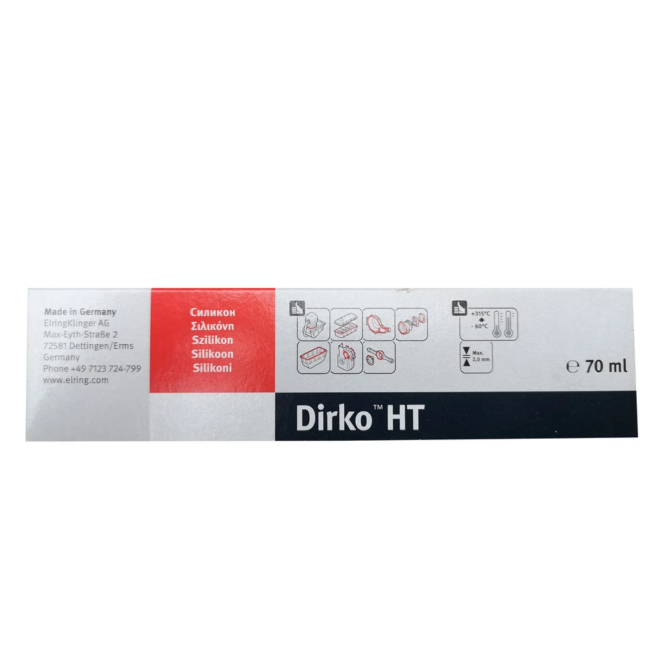 DIRKO HT DICHTMASSE SCHWARZ 70ml ELRING SILIKON MOTOR ÖLWANNE GETRIEBE - Bild 4 von 4