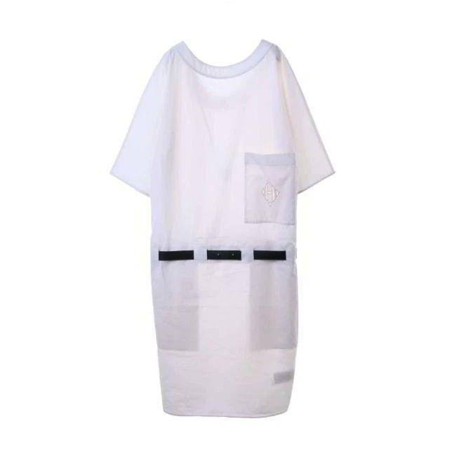 HERMÈS Abito Hermes in cotone con cintura in pelle Usato0