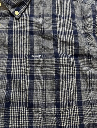 Barbour Inverbeg Tailored Shirt Men’s XXL Navy Check - Picture 6 of 8