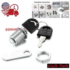 20mm Furniture Locks 2/4/8x - Anti-Theft for Cabinets, Metal Drawers, File Box