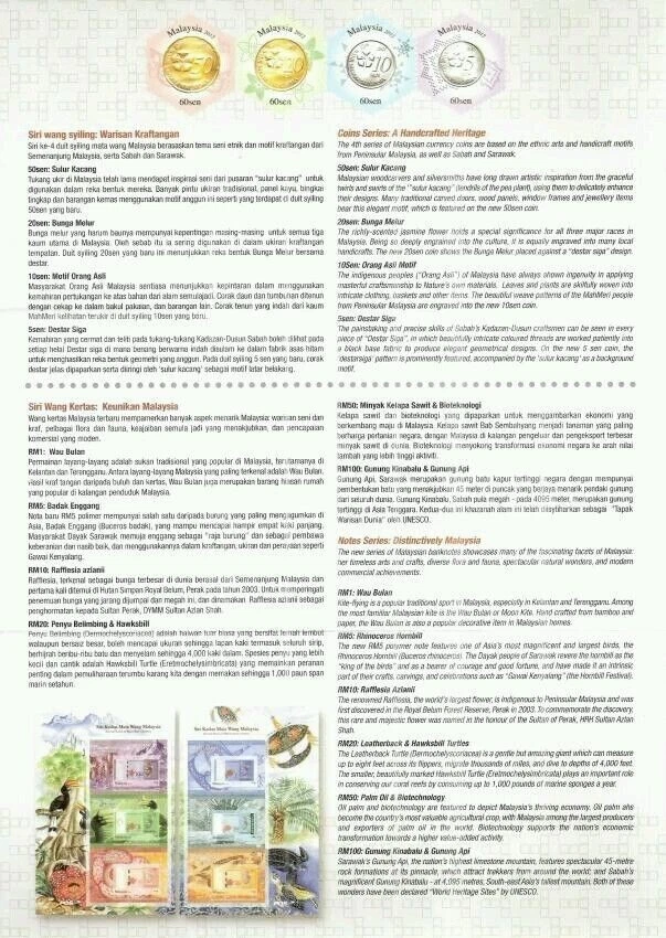 [SJ] Malaysia Currency II 2012 Coin Money (FDC) *gold foil *odd *unusual - Image 3 of 4