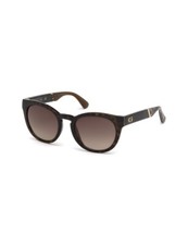 Guess GU7473 52F Brown Havana Mirrored Round Plastic Sunglasses Frame 52-21-140