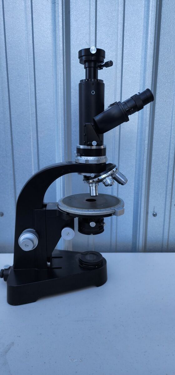 Vintage Leitz Wetzlar Dialux Pol Polarizing Microscope w Vintage Leitz Wetzlar Dialux Pol Polarizing Microscope w