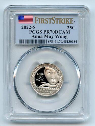 2022 S 25C Clad Anna May Wong Quarter PCGS PR70DCAM First Strike - Picture 1 of 1