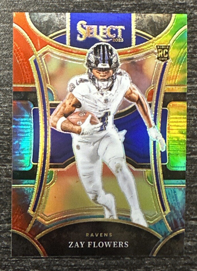 Zay Flowers 2023 Panini Select Suite Level Rookie TIE-DYE PRIZM 20/25 SP - RC