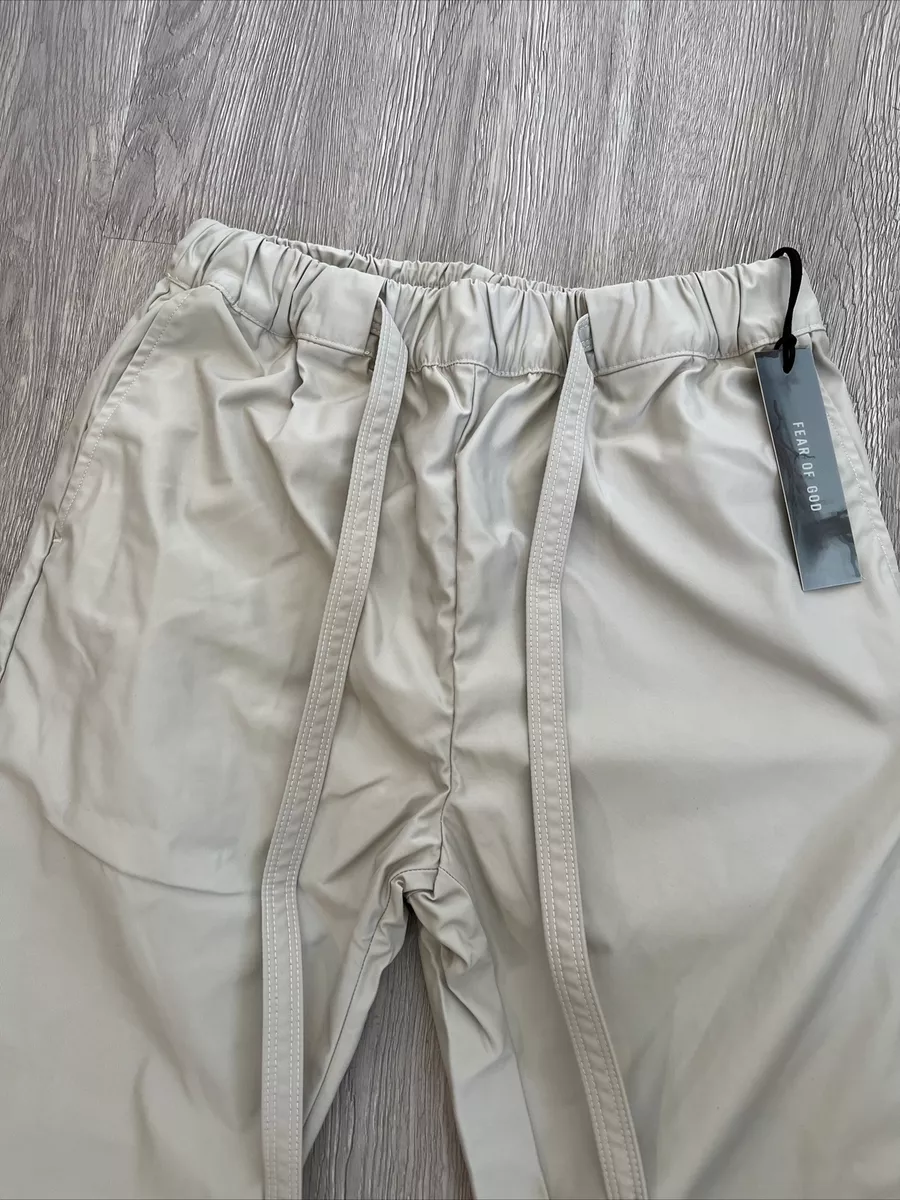 Fear Of God Sixth Collection Baggy Nylon Lounge Pants Bone Cream Colorway  Size M