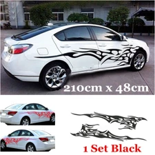 Accessory Car Body Decal Vinyl Graphics Side Sticker Racing Stripes Flame Decals