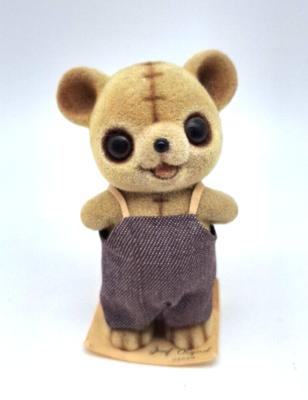 Old Bear&Friends ジェーン・ヒッシー ブラムウェル ぬいぐるみ Vintage Josef Originals Fuzzy Wazzy Flocked Bear Figurine in Jean