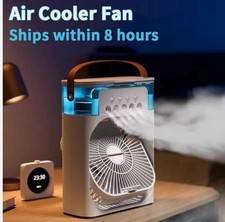 3-in-1 Portable Air Cooler Fan LED NightLight Humidifier Mini AC USB Home Office