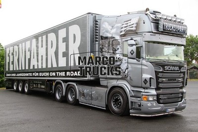 LKW Foto Scania R650 Kofferauflieger Deutschland silver FERNFAHRER ÜBER D #k4li