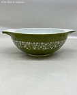 Pyrex Spring Blossom Green Cinderella Mixing Bowl 444 4 Qt Vintage 1970s