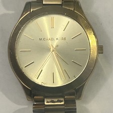 Reloj Michael Kors Slim Runway MK3179 para mujer cuero marrón esfera analógica L23