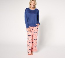 Muk Luks Women's Sleepwear Sz L Butterknit Happy Harvest Multi-colored A656007