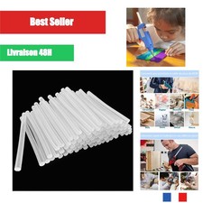 Diompirux 100 Bâtons de Colle Chaude 7x100 mm Transparents pour Pistolet