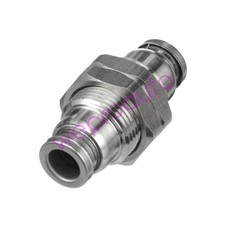 1 PCS SMC - KQG2E06-00 - 316 Stainless Steel Bulkhead Union 6mm Tube Size ✦KD