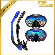 Snorkeling Gear for Adults, 180 Panoramic Mask and Snorkel Set