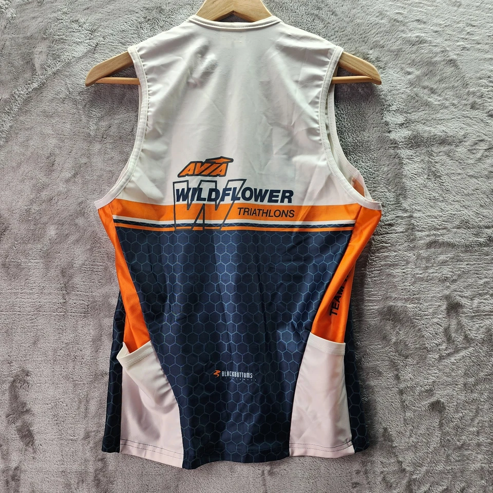 Avia Wildflower Triathlons Cycling Jersey 2XL Sleeveless Blackbottoms Cyclewear - Image 2 of 4
