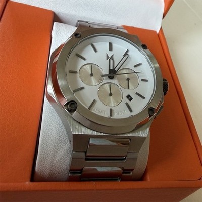 MVMT Raptor Men s Chronograph Quartz White Dial Silver SS 10 ATM w/ Box