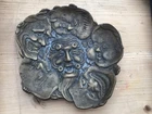 Vintage / Antique Japanese Brass/ Bronze Dish Vintage Japanese Noh Mask Dish