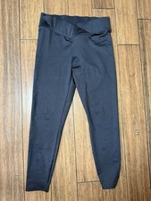 Express Black High Rise Ankle Leggings Stretch Elastic Waist Size M
