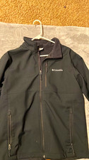 Columbia Mens Black Full Zip Jacket Zipped Po...