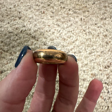 Vintage 18k Yellow Gold Wedding/Anniversary Band Ring Size 7, 6mm in Width, 4g