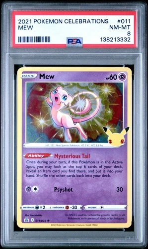 2021 POKEMON CELEBRATIONS #011 MEW PSA 8