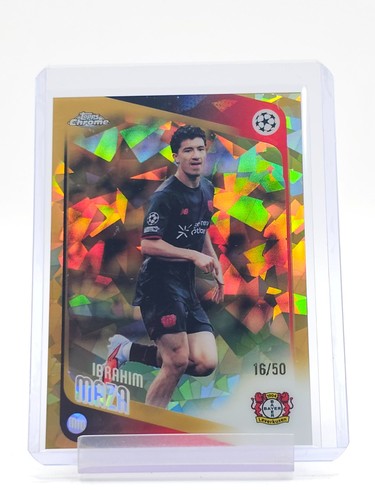 IBRAHIM MAZA 2025-26 TOPPS CHROME UEFA CLUB GOLD SAPPHIRE /50 #72 Q2045