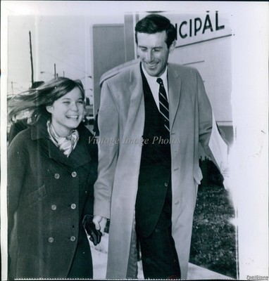 1966 John D Rockefeller 4Th Entertains Sharon Percy 7X9 Historic Vintage Photo