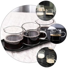  2 Pcs Tasse+a+cafe Cruches À Lait En Verre Tasses Mesurer Le Café