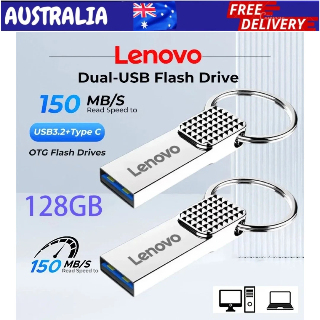 Lenovo 512GB USB 3.0 Flash Drive Metal Pendrive High Speed Data Storage