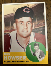 CLEVELAND INDIANS: Dick Howser Custom Modern 1963 Style Art Card