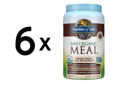 6 x Garden of Life RAW Organic Meal, Chocolate Cacao - 1017g (88,10 EUR/kg)