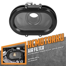 Black Transparent Air Cleaner Filter For Harley Touring Road King Glide 24-2025