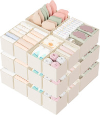 Drawer Organizer 18-Piece Set, Dresser Organizer for Baby Clothes, Foldable Clos