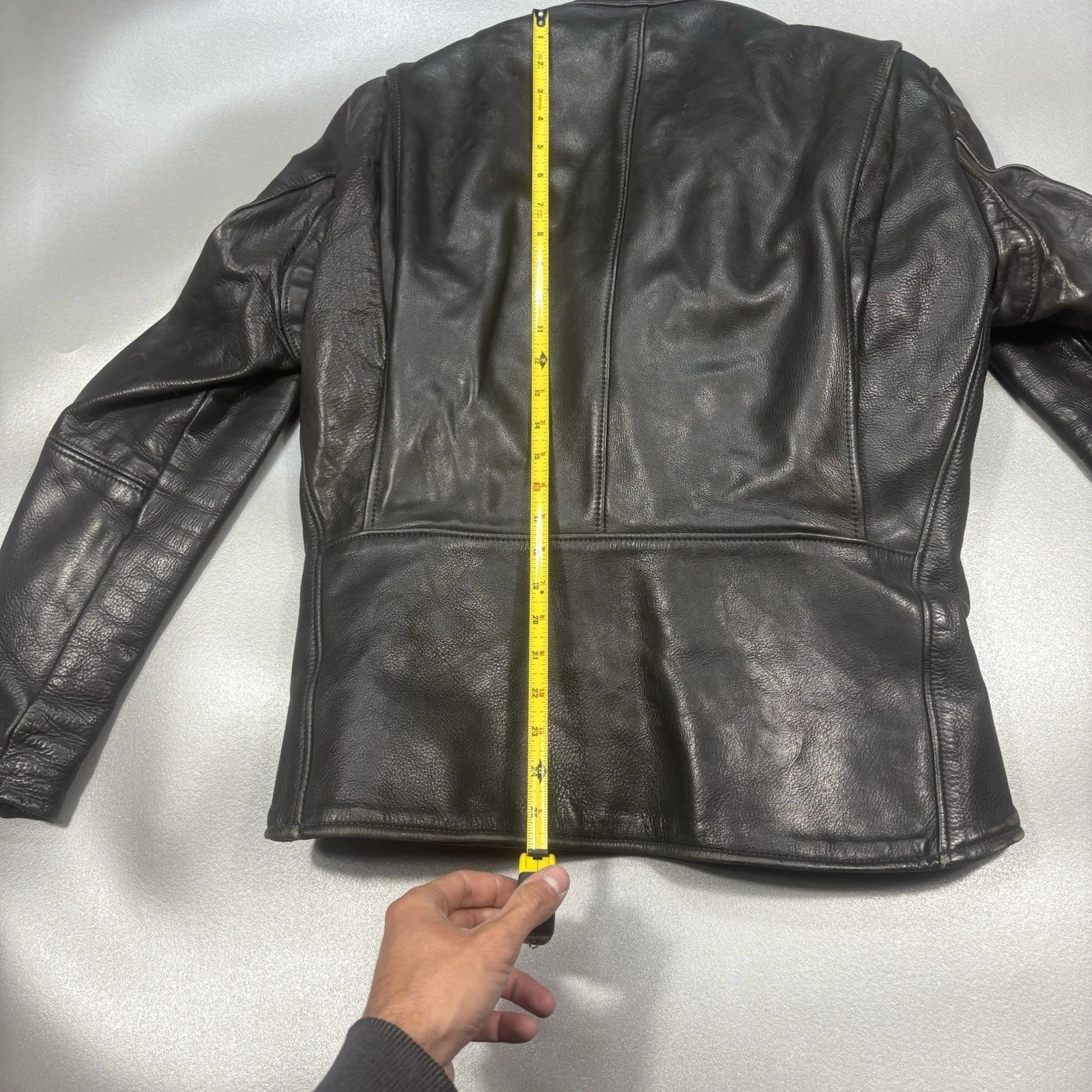 Vanson Associates Brown Boston Cafe Racer Leather Jacket Lined Size 38 USA Made image 20