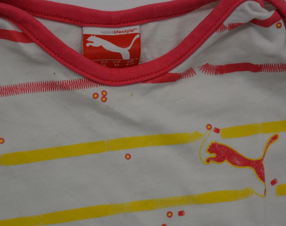 Originale Set Bambino Pantaloni E Maglietta Di Puma Misura 6-9M 74 - Immagine 2 di 2