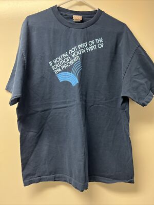 Vintage Ubiquity t shirt  solution Problem  mens blue size X large made in USA