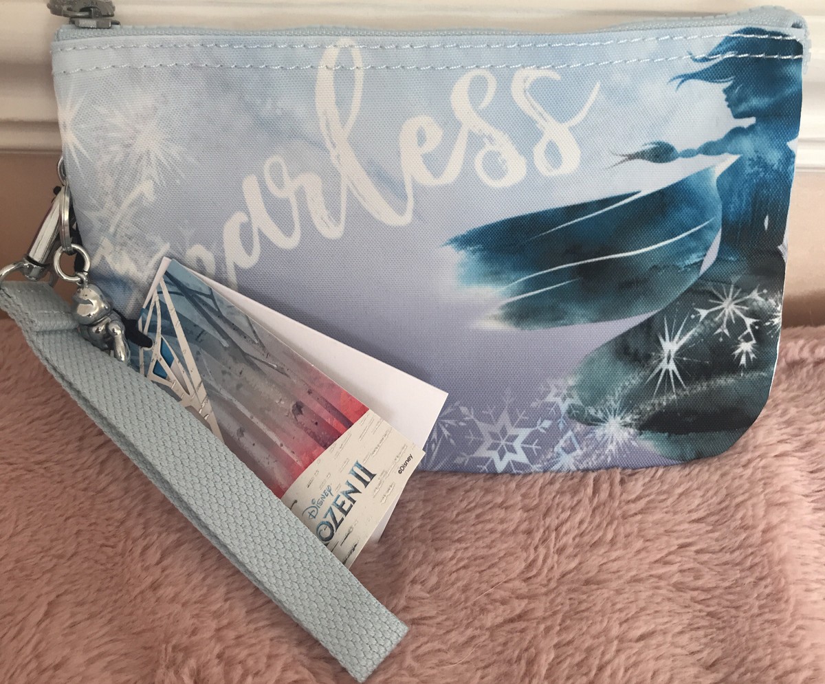 KIPLING ~Disney Blue Fearless Elsa Frozen II Purse With Wristlet