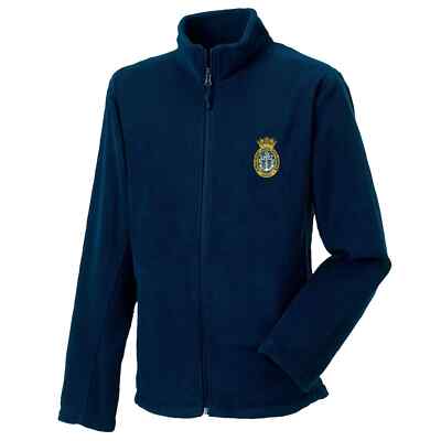 OFFIZIELLER Royal Fleet Auxiliary Service durchgehender Reißverschluss Fleece gesticktes Logo