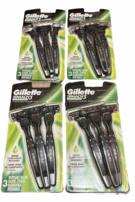 4-pack of 3 Gillette Mach 3 Sensitive Disposable Razors (12 total)