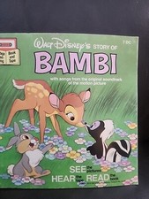 VINTAGE: Walt Disney The Story of Bambi Read Along 1978 Print 