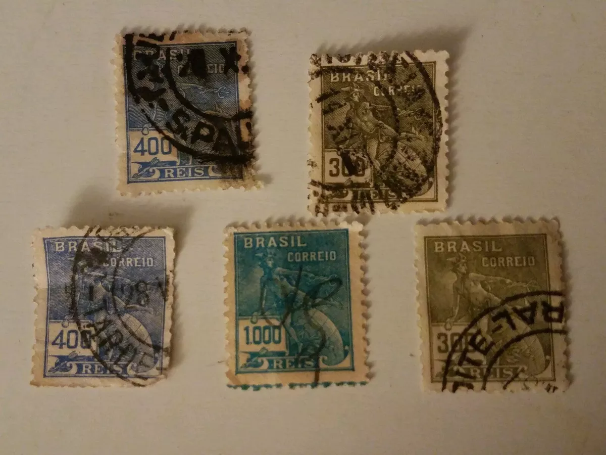 Brazil Early 1900's Set Of 5 Stamps