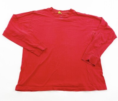 Vintage T Plus Long Sleeve T Shirt Mens Large Red Made in USA