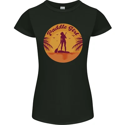 Paddleboarding Girl Womens Petite Cut Maglietta - Bild 1 von 4
