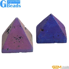 Tetrahedron Pyramid Shape Natural Stone Assorted Color Lava Rock Chakras Sphere